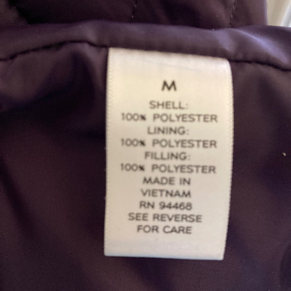 Liz Claiborne NY Purple Quilted Anorak Coat/Silver Hardware/M/NEW/NEVER WORN! - Picture 4 of 4